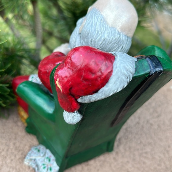 Vintage Ceramic Santa Checking His Route 1992 - Picture 15 of 16